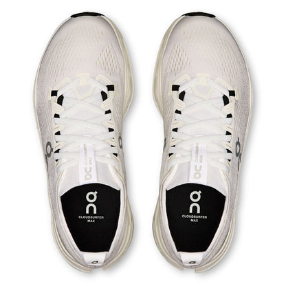 On Womens Cloudsurfer Max Running Shoes in White Color