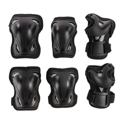 Rollerblade Unisex Skate Gear 3Pk Skateboarding Pads in Black Color
