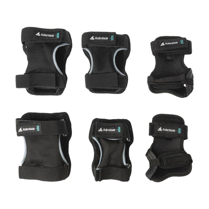 Rollerblade Unisex Skate Gear 3Pk Skateboarding Pads in Black Color