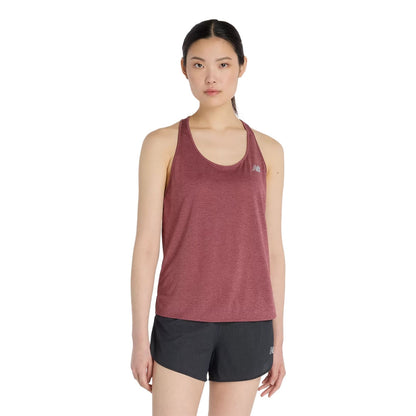 New Balance Womens Athletics Tank Tops in Red Color