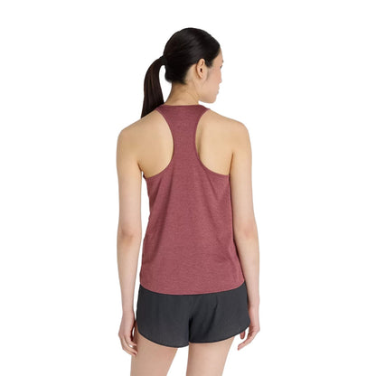 New Balance Womens Athletics Tank Tops in Red Color