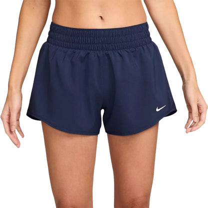 Nike Womens Df One Mr 3In Bl Shorts in Blue Color