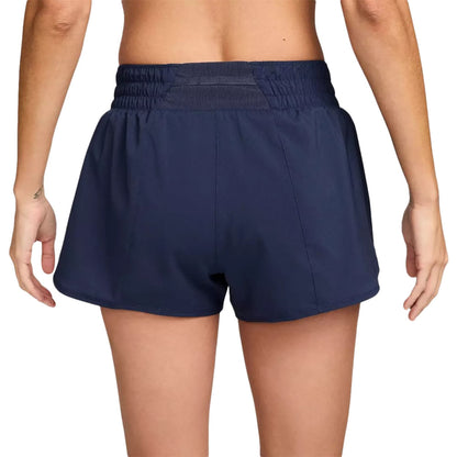 Nike Womens Df One Mr 3In Bl Shorts in Blue Color