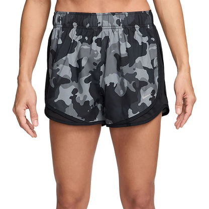 Nike Womens Tempo Df Mr 3In Camo Shorts in Black Color