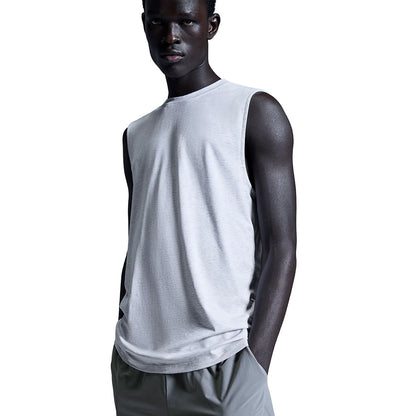 On Mens Focus Tank Tops in Grey Color