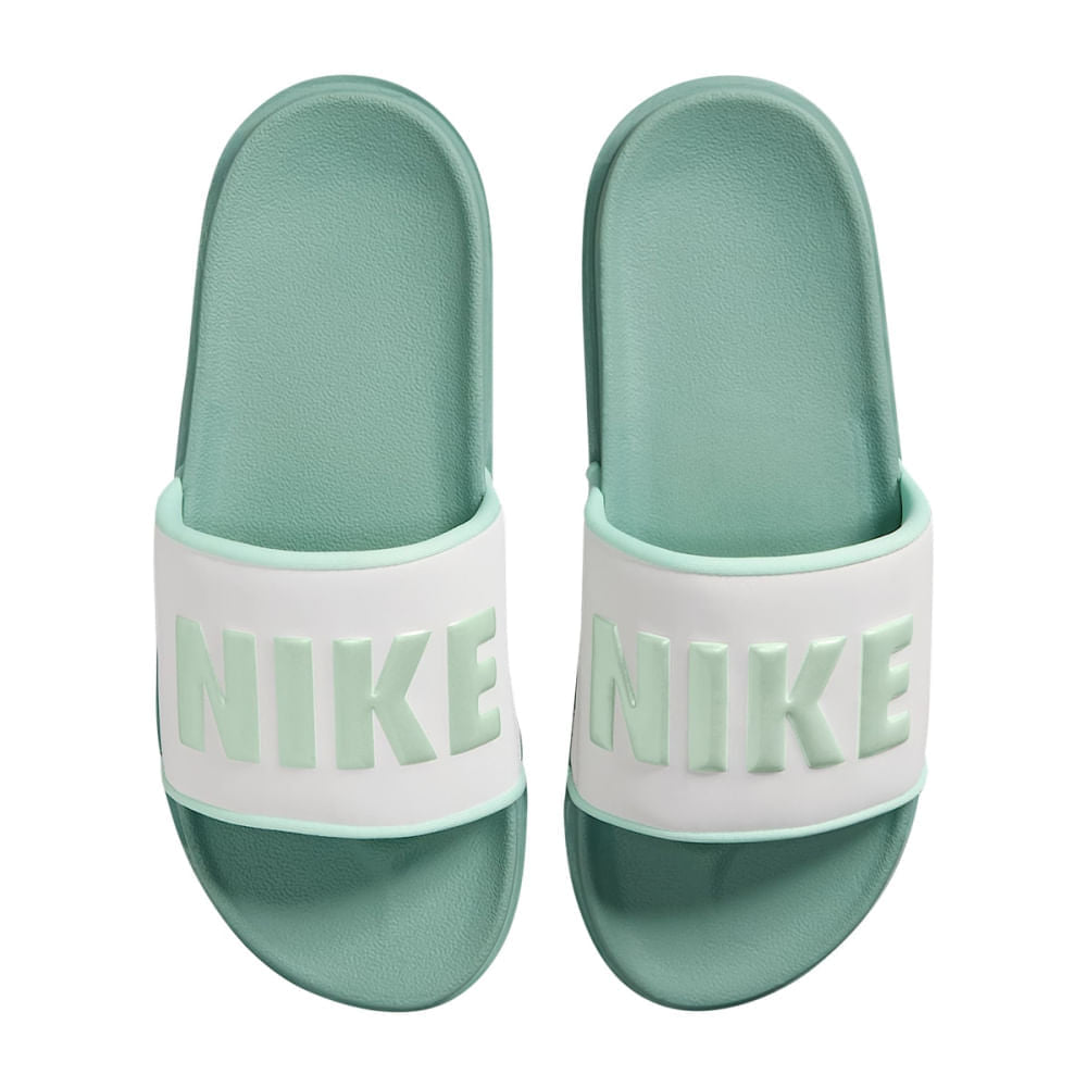 Nike Womens Offcourt Slides in Green Color