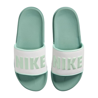 Nike Womens Offcourt Slides in Green Color