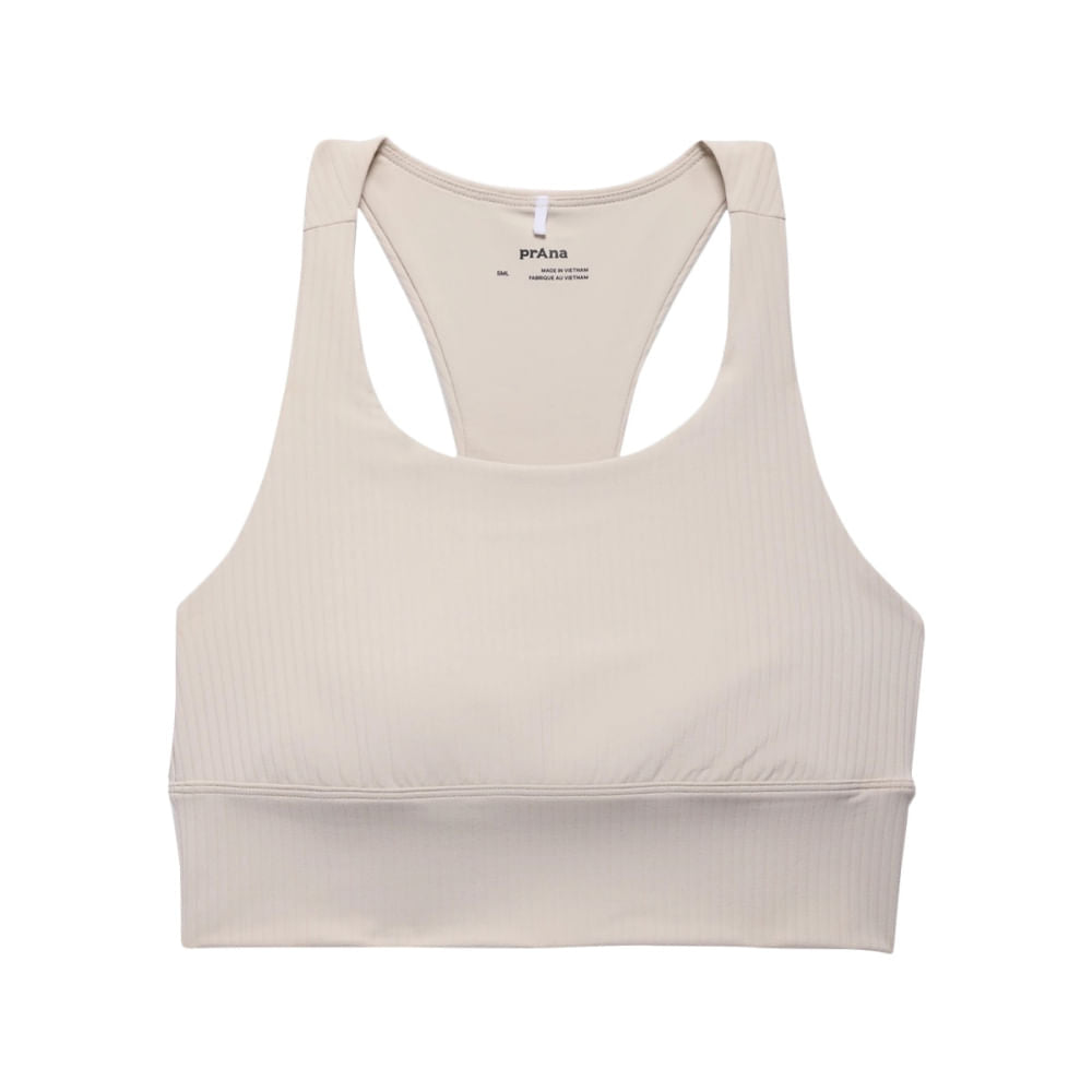 Prana Womens Luxara Rib Racerback B Tops in White Color