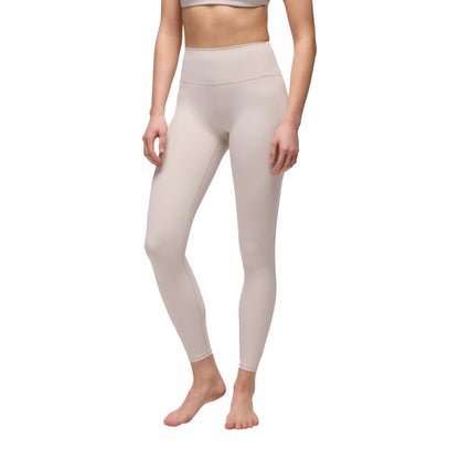 Prana Womens Luxara Rib 7/8 Legging Tights in White Color