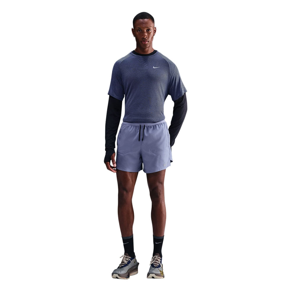 Nike Mens Stride 5In Short in Blue Color