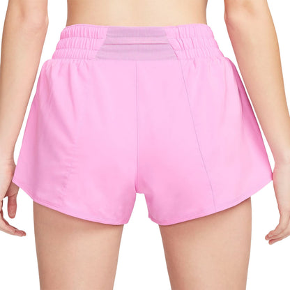 Nike Womens Df One Mr 3In Bl Shorts in Pink Color