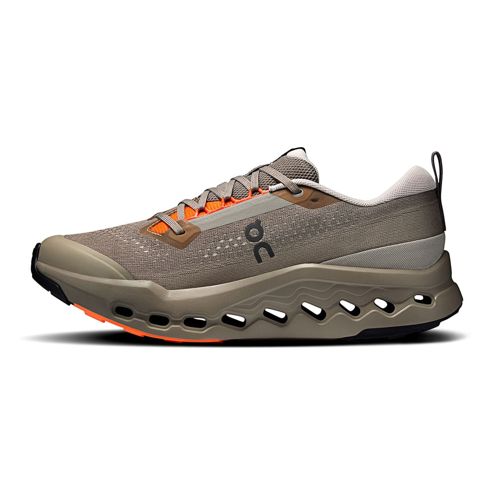 On Mens Cloudsurfer Trail 2 Trail Running Shoes in Black Color