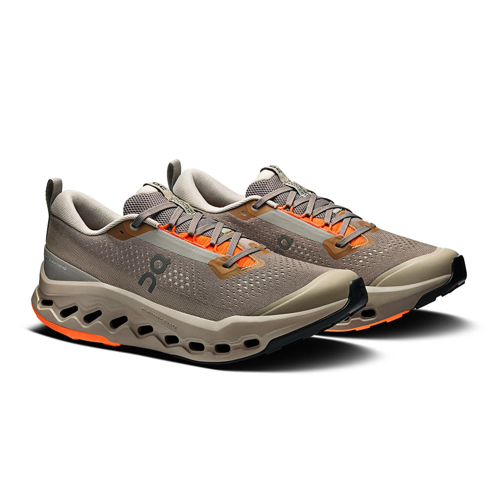 On Mens Cloudsurfer Trail 2 Trail Running Shoes in Black Color