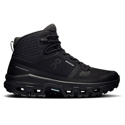 On Womens Cloudrock Mid Wp Boots in Black Color