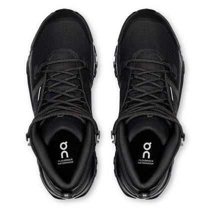 On Womens Cloudrock Mid Wp Boots in Black Color
