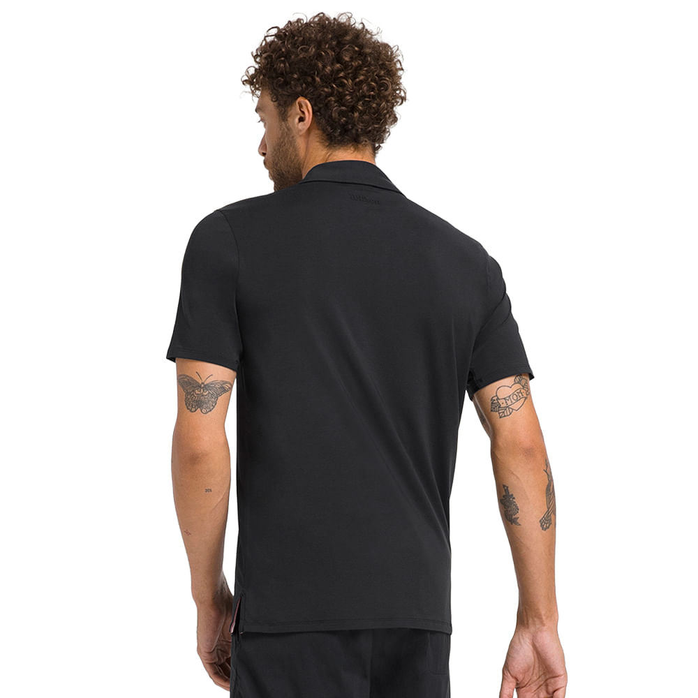 Wilson Mens League Polo Tops in Black Color