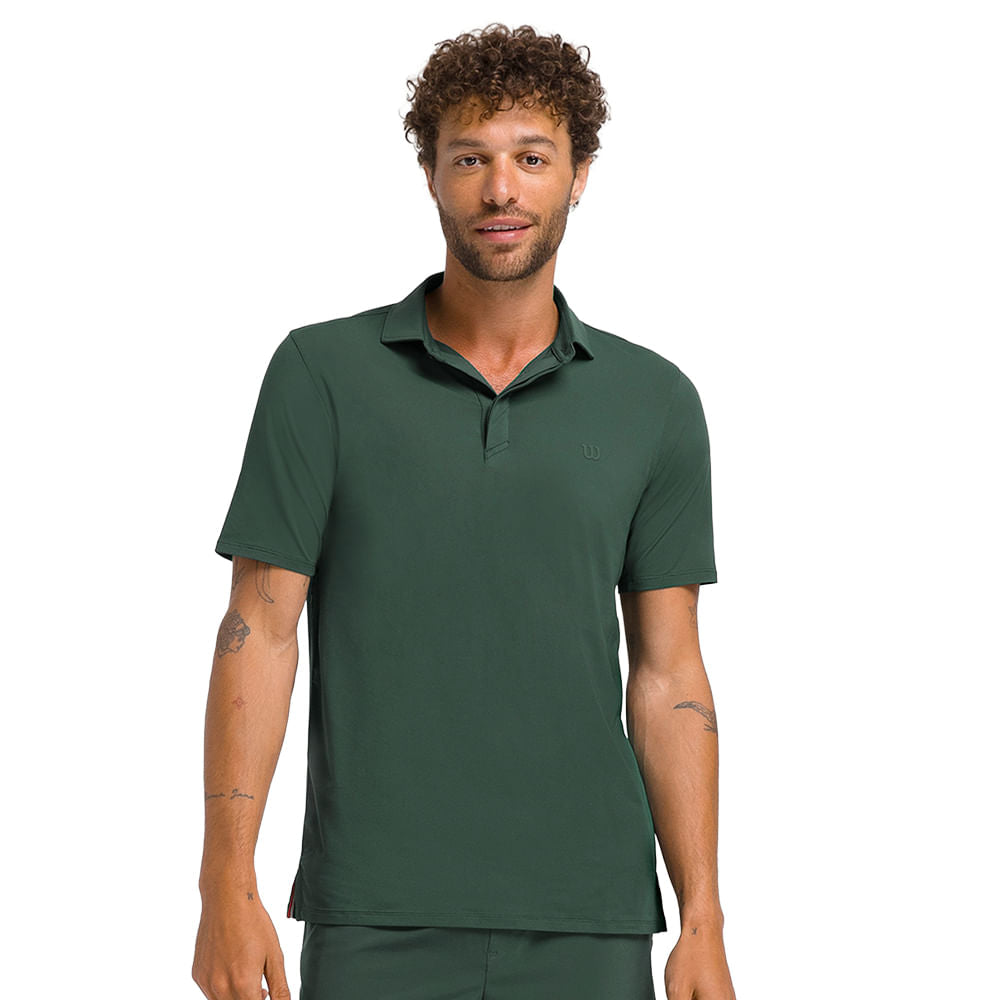 Wilson Mens League Polo Tops in Green Color