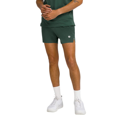 Wilson Mens Tournament Short V2 7 Shorts in Green Color