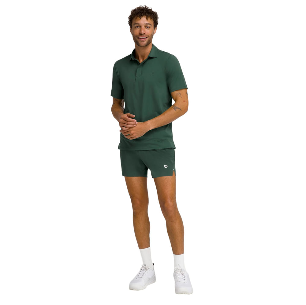 Wilson Mens Tournament Short V2 7 Shorts in Green Color
