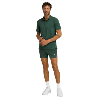 Wilson Mens Tournament Short V2 7 Shorts in Green Color