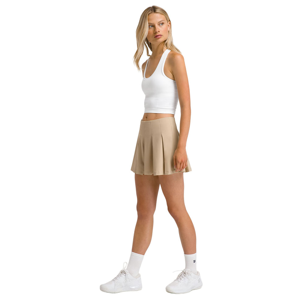 Wilson Womens Classic Pleated Mini Skirts in Green Color