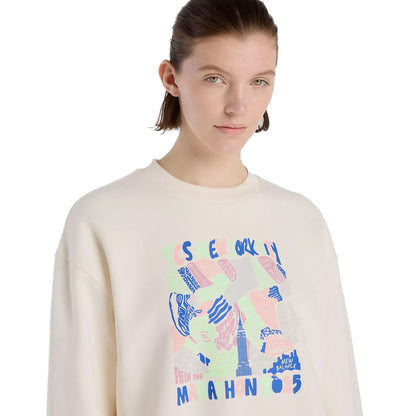 NYC MAR FLEECE CREW | WHITE-PEF