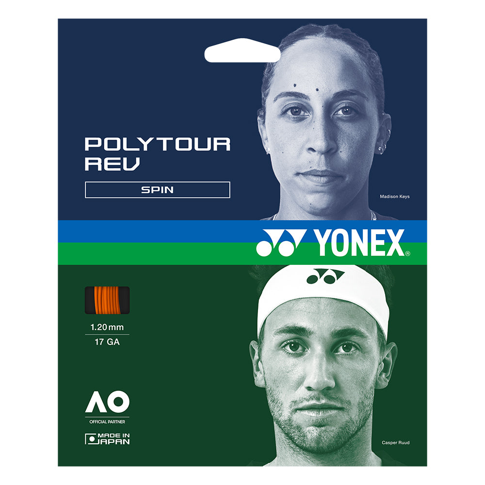 Yonex Polytour Rev 120 Tennis Strings in Orange Color