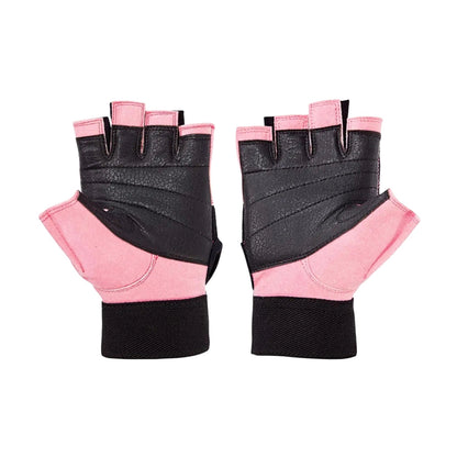 Schiek Sports Womens W/Platinum Glove Strength Training Gloves in Pink Color