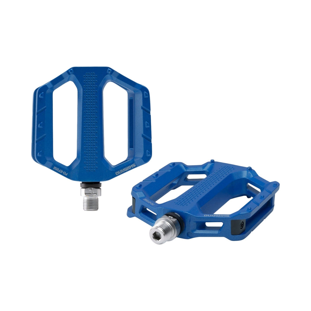 Shimano Pd-Ef202 Flat Pedal Cycling Pedals in Blue Color