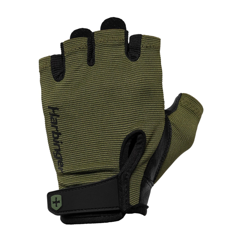 Harbinger Mens Power Gloves 3.0 Strength Training Gloves in Green Color