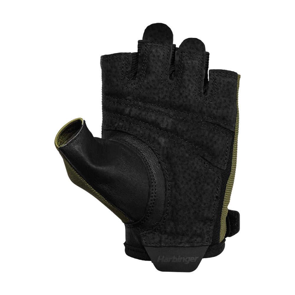 Harbinger Mens Power Gloves 3.0 Strength Training Gloves in Green Color