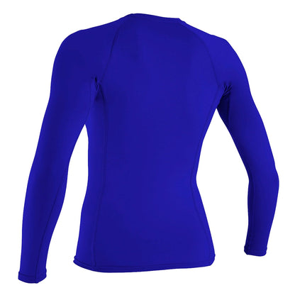 O'Neill Womens Wmn Skins L/S Crew Swimsuits in Blue Color