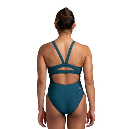 Jolyn Womens Onesie Swimsuit in Green Color