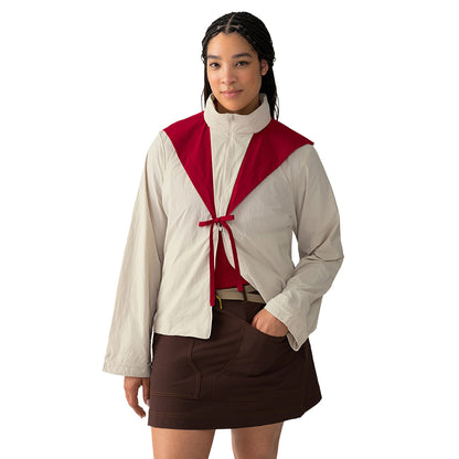 Hikerkind Womens Packable Windbreaker Tops in Grey Color