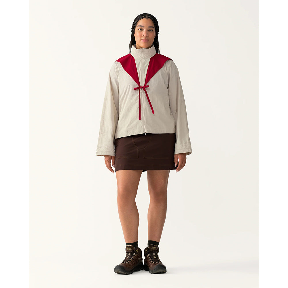 Hikerkind Womens Packable Windbreaker Tops in Grey Color