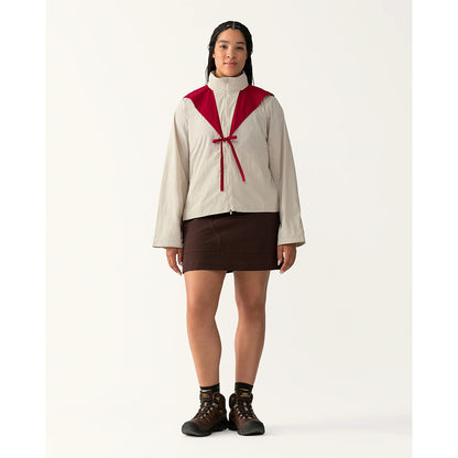 Hikerkind Womens Packable Windbreaker Tops in Grey Color