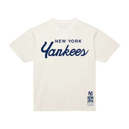 NYY VINTAGE SCRIPT SS | CREAM