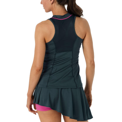 Mizuno Womens Printed Tank Tops in Blue Color
