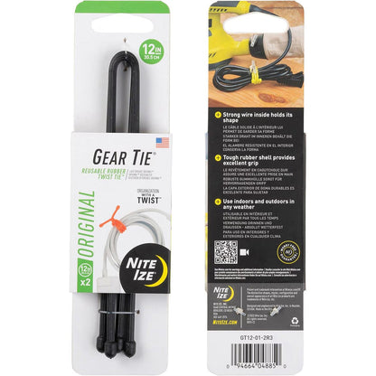 Nite Ize Geartie Reusable 12N Tws Travel Accessories in Black Color