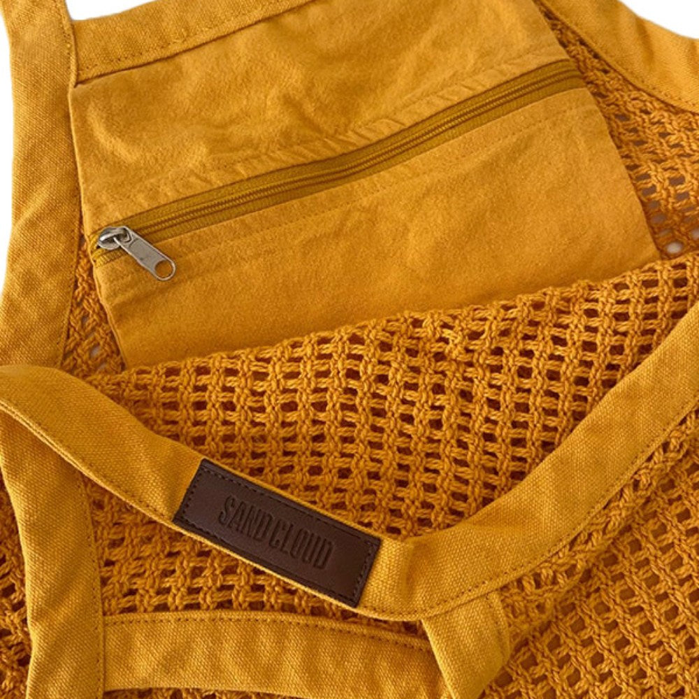 Sand Cloud Net Market Bag in Yellow Color