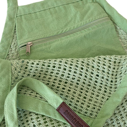 Sand Cloud Net Market Bag in Green Color