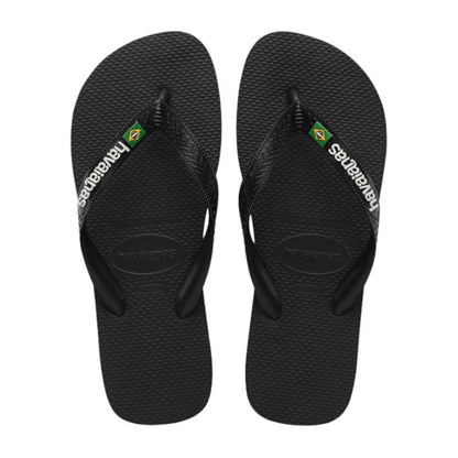 Havaianas Kids Barzil Logo Flip-Flops in Black Color