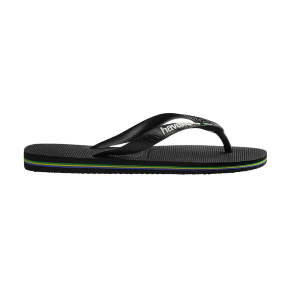 Havaianas Kids Barzil Logo Flip-Flops in Black Color