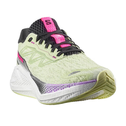 Salomon Womens Aero Glide 4 W Running Shoes in Green Color