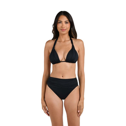 La Blanca Womens Halter Bra Swimsuits in Black Color
