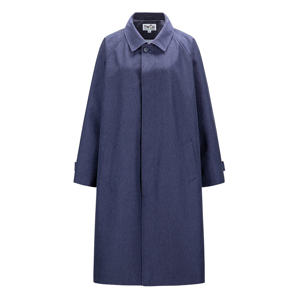 T.W.I.N. Unisex Mid Iconic Trench Shells in Blue Color