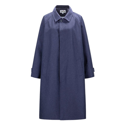 T.W.I.N. Unisex Mid Iconic Trench Shells in Blue Color