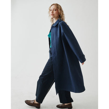 T.W.I.N. Unisex Mid Iconic Trench Shells in Blue Color