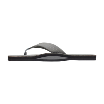 Rainbow Mens Premier/Classic Leather Flip-Flops in Grey Color