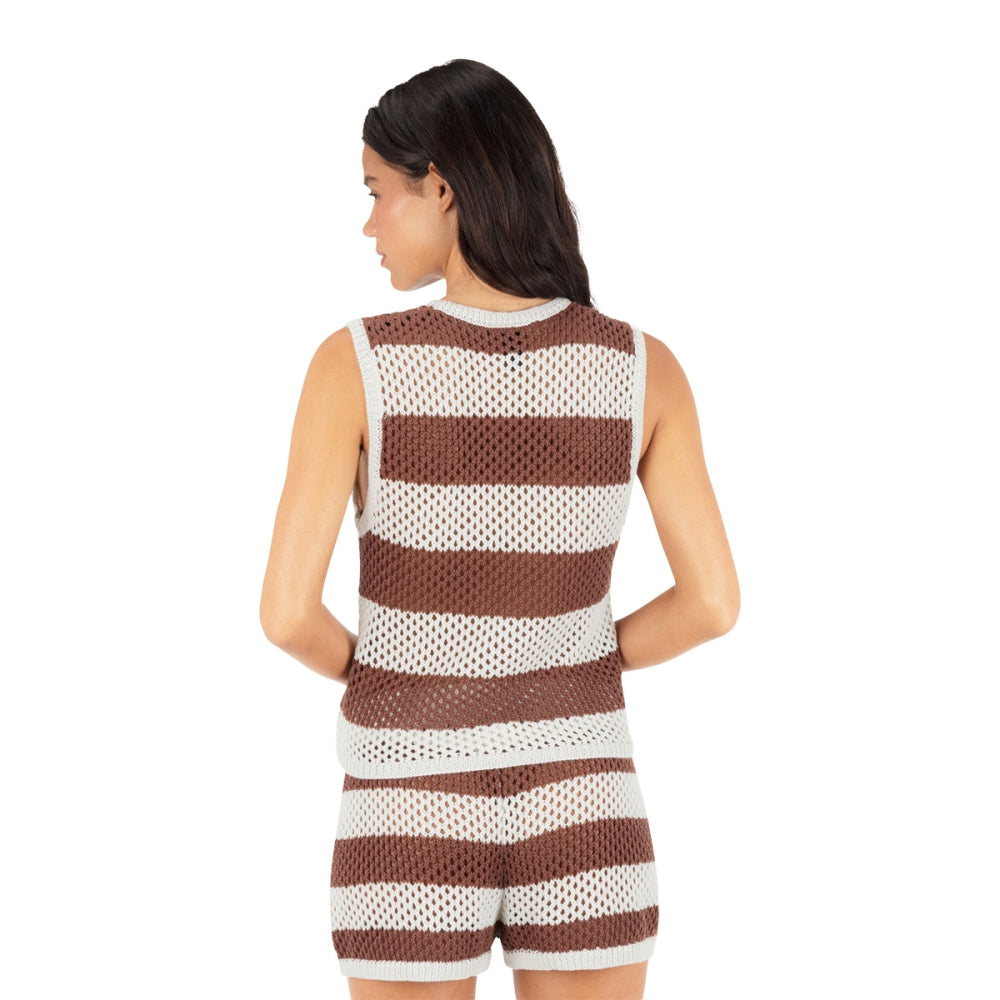 STRIPE CROCHET VEST | MOLE STRIP